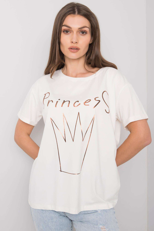 Ecru t-särk trükiga Aosta