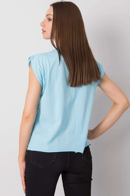 Helesinine Malibu trükiga T-särk