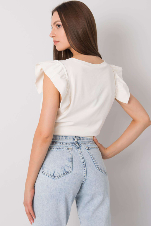 Ecru pluus Beverly trükiga