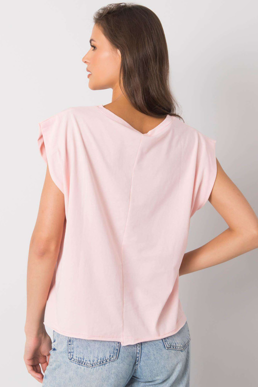 Heleroosa Malibu trükiga T-särk Heleroosa Malibu trükiga T-särk