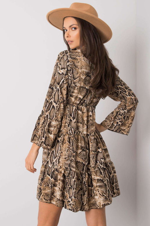 Beež ja must Milani trükiga kleit