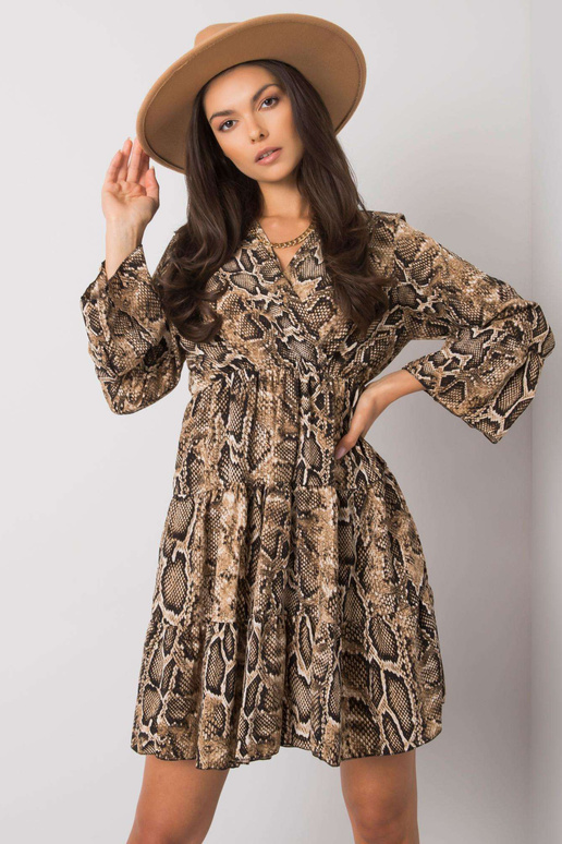 Beež ja must Milani trükiga kleit