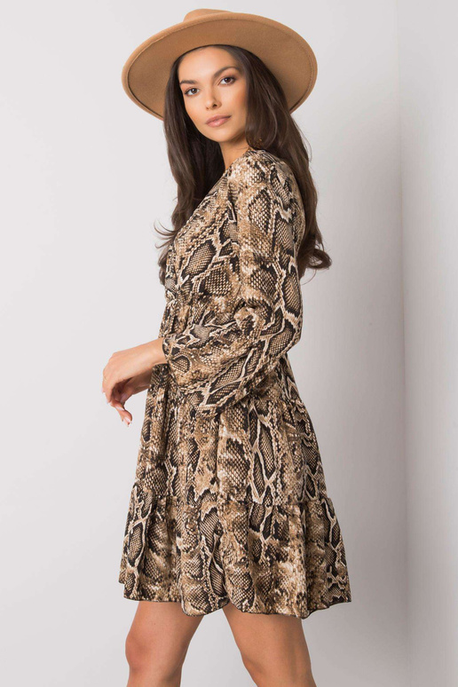 Beež ja must Milani trükiga kleit