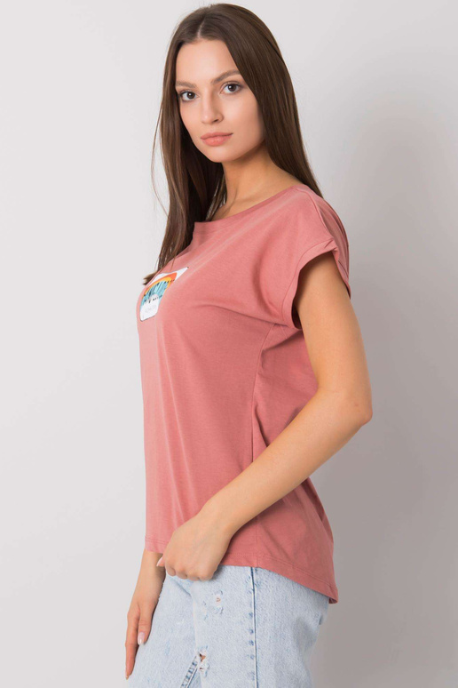 Määrdunud roosa Aloha trükiga t-särk