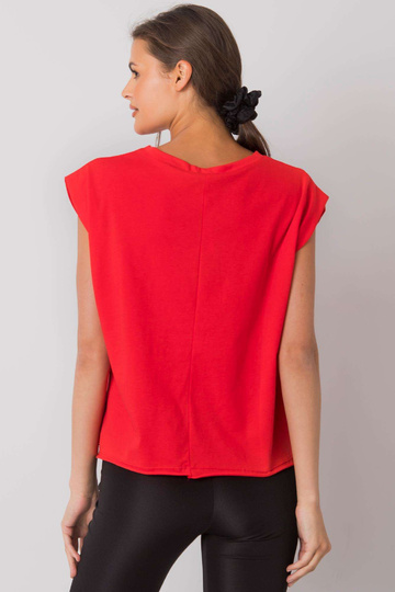 Punane Malibu trükiga T-särk 2