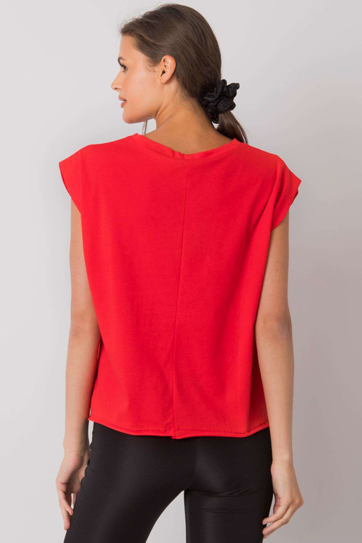 Punane Malibu trükiga T-särk