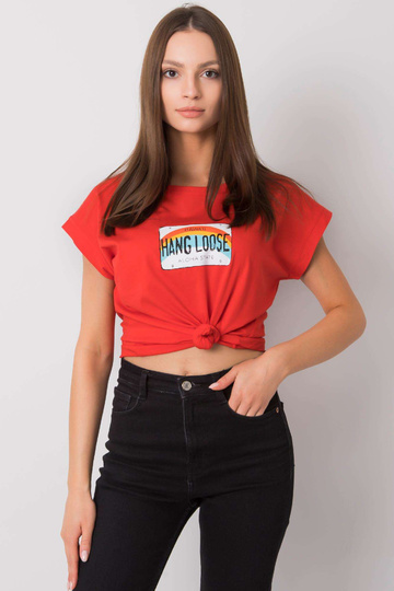 Punane Aloha trükiga T-särk 2