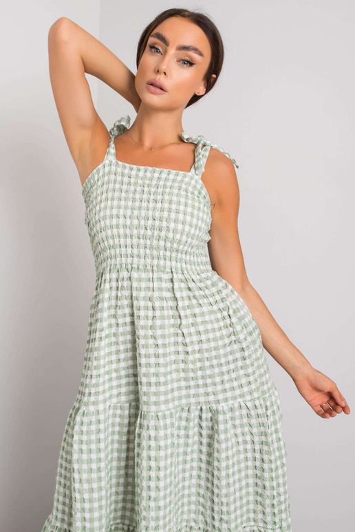 Micheli rohelise ruuduline kleit RUE...