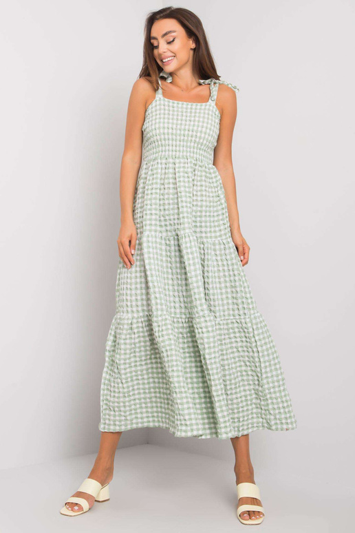 Micheli rohelise ruuduline kleit RUE...