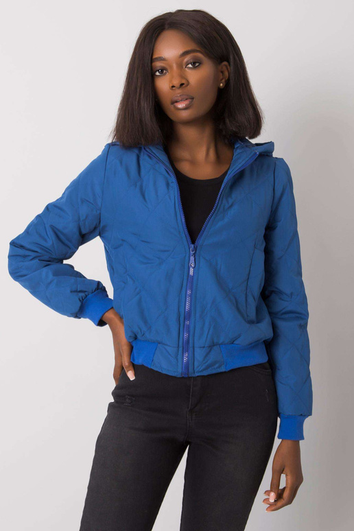 Tumesinine tepitud kapuutsiga jope Larah