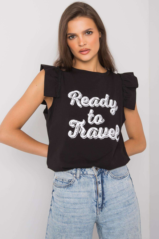 Must Beverly Printiga pluus