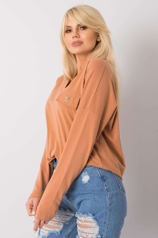 Helepruun V-kaelusega pluus Bianca Helepruun V-kaelusega pluus Bianca