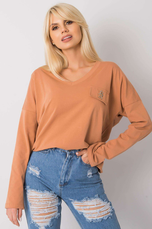 Helepruun V-kaelusega pluus Bianca Helepruun V-kaelusega pluus Bianca