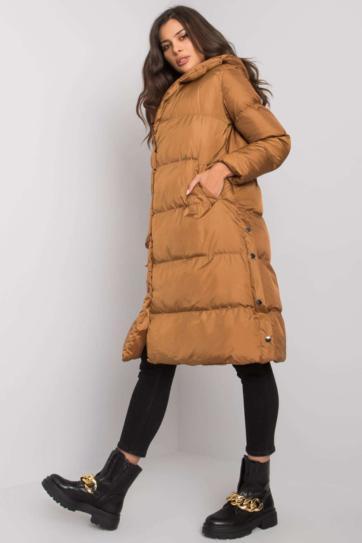 Pruun tepitud jope kapuutsiga Starlet Pruun tepitud jope kapuutsiga Starlet