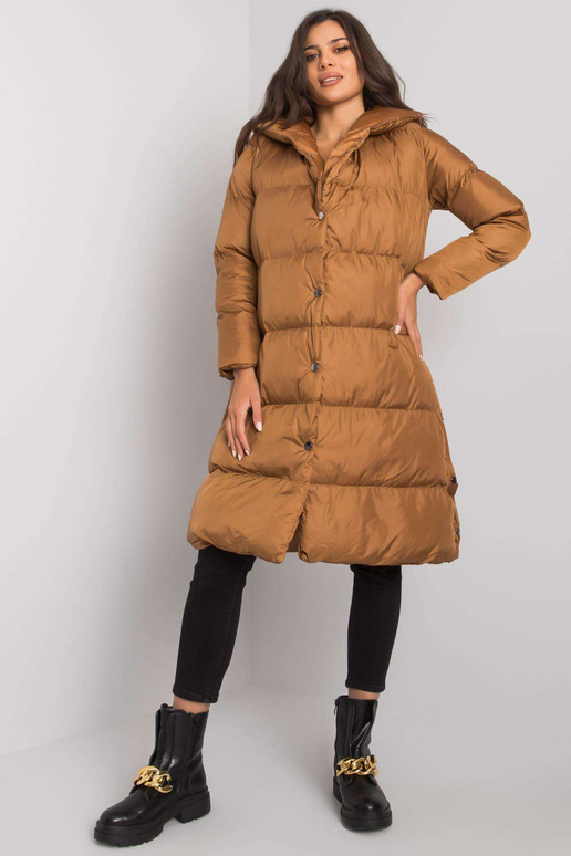 Pruun tepitud jope kapuutsiga Starlet Pruun tepitud jope kapuutsiga Starlet