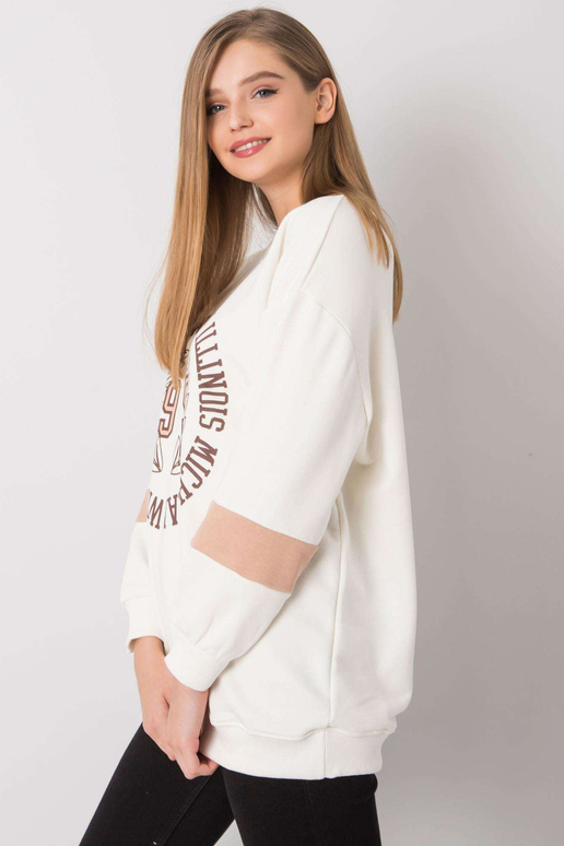 Ecru ülisuur Kate trükiga dressipluus