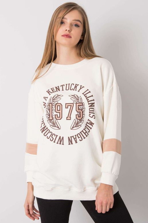 Ecru ülisuur Kate trükiga dressipluus