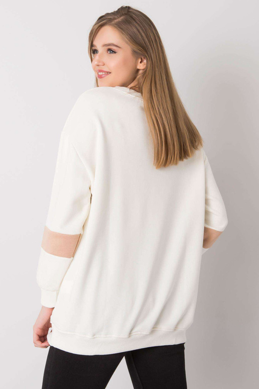 Ecru ülisuur Kate trükiga dressipluus