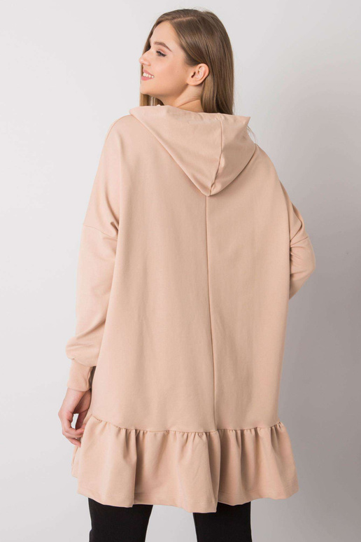 Beež oversize kapuutsiga tuunika Vanessa