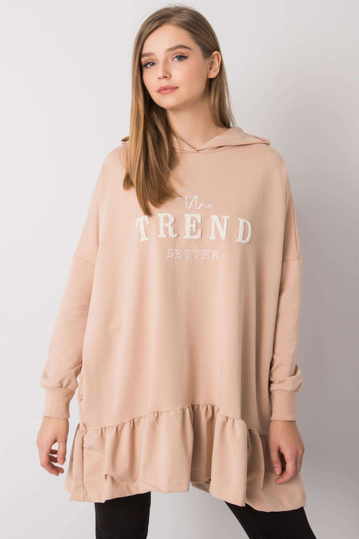 Beež oversize kapuutsiga tuunika Vanessa