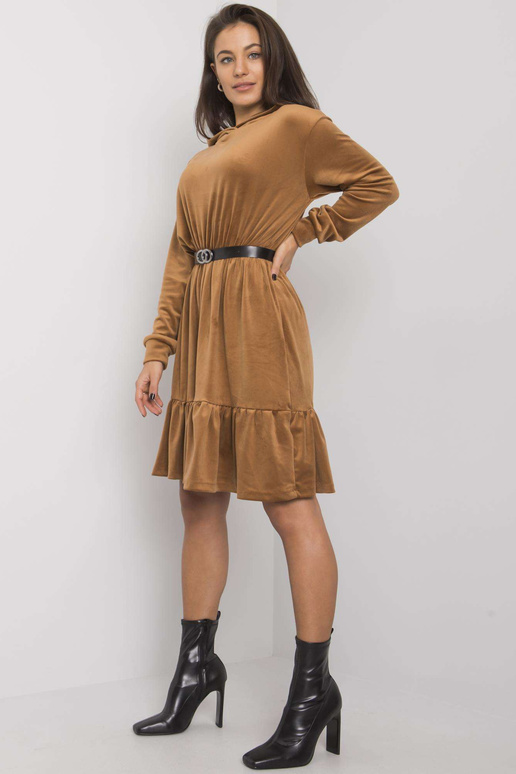 Camel veluur kleit Casablanca vööga