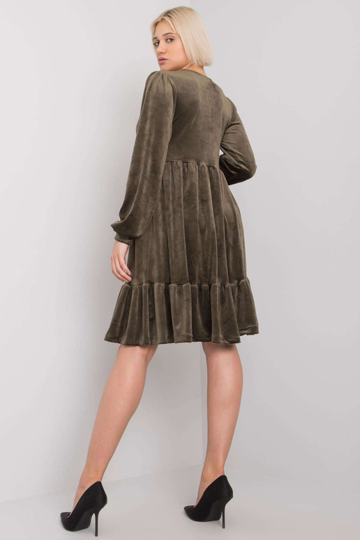 Khakivärvi veluurkleit Modena voldiga