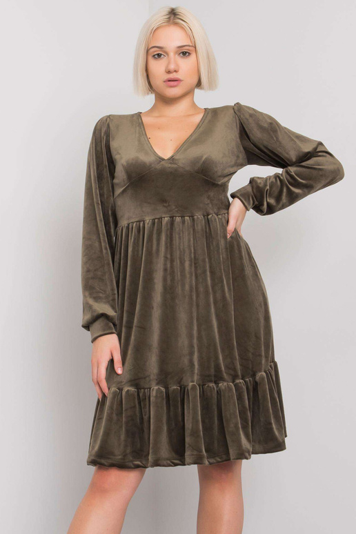 Khakivärvi veluurkleit Modena voldiga