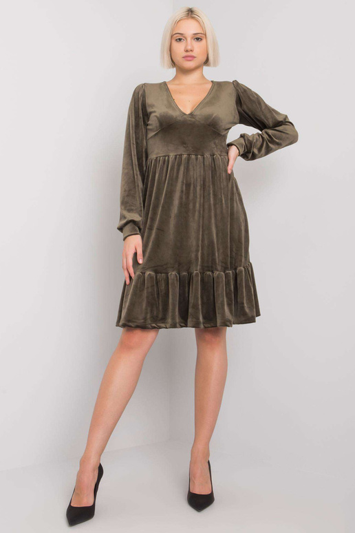 Khakivärvi veluurkleit Modena voldiga