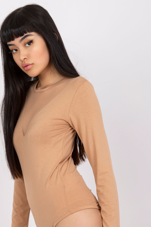 Tumebeež võrkkaelusega body Emilia