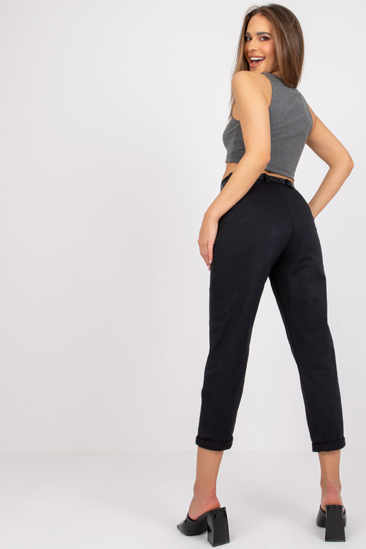 Mustad Moorea kõrge vöökohaga püksid