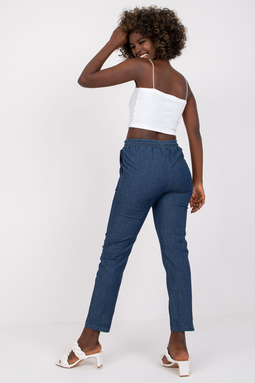 Tumesinised püksid elastse vöökohaga...