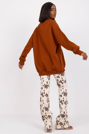 Pruun taskutega dressipluus...