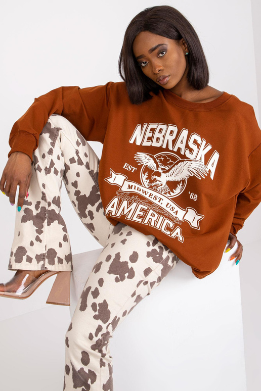 Pruun taskutega dressipluus Patricia