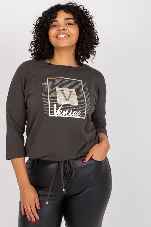 Khaki pluss suuruses pluus Roxanne...