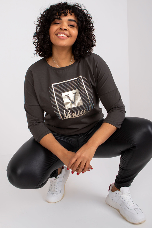 Khaki pluss suuruses pluus Roxanne...