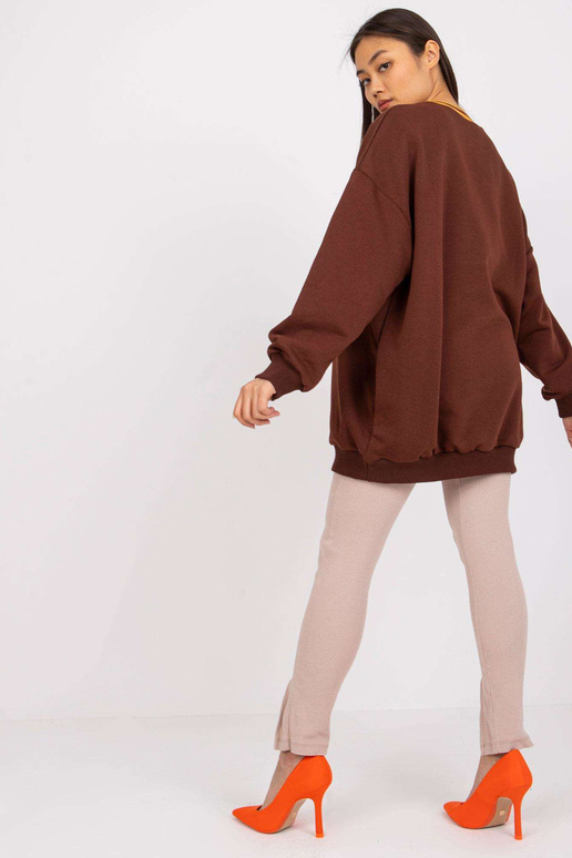 Pruun Suzanne trükiga dressipluus