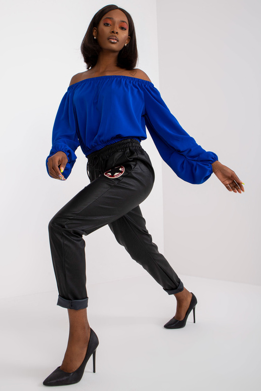 Mustad Lana kõrge vöökohaga ökonahast...