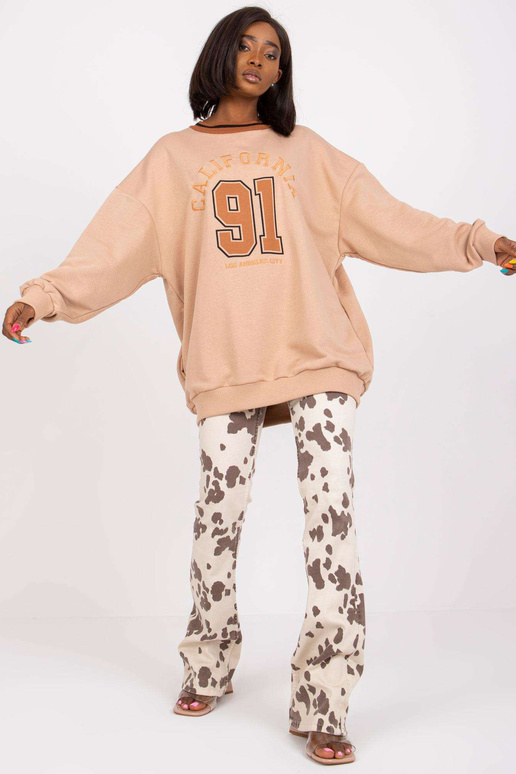 Beež pikk ilma kapuutsita dressipluus...