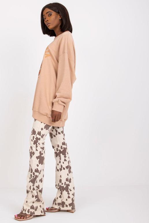 Beež pikk ilma kapuutsita dressipluus...