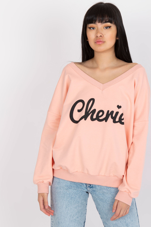 Kahvaturoosa ülisuur trükiga dressipluus