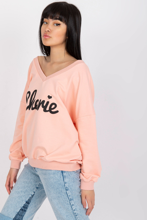 Kahvaturoosa ülisuur trükiga dressipluus