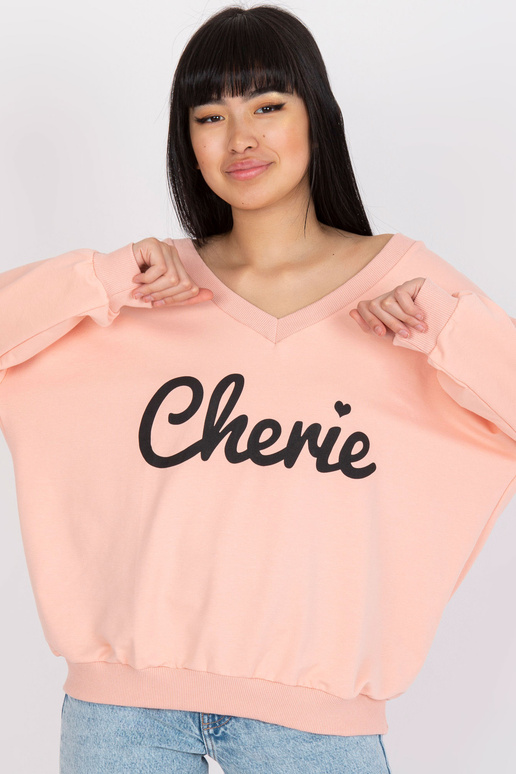 Kahvaturoosa ülisuur trükiga dressipluus