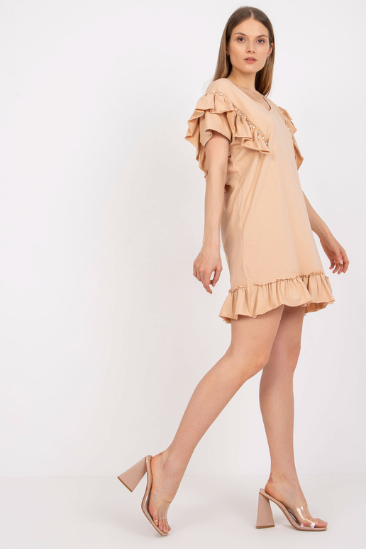 Beež lühikeste varrukatega minikleit Beež lühikeste varrukatega minikleit