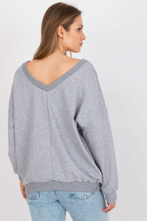 Hall ja valge oversize dressipluus...