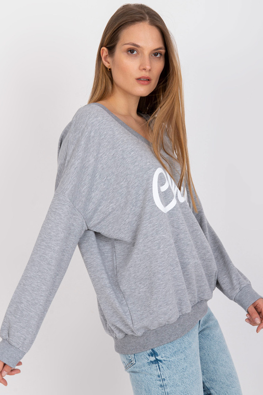 Hall ja valge oversize dressipluus...