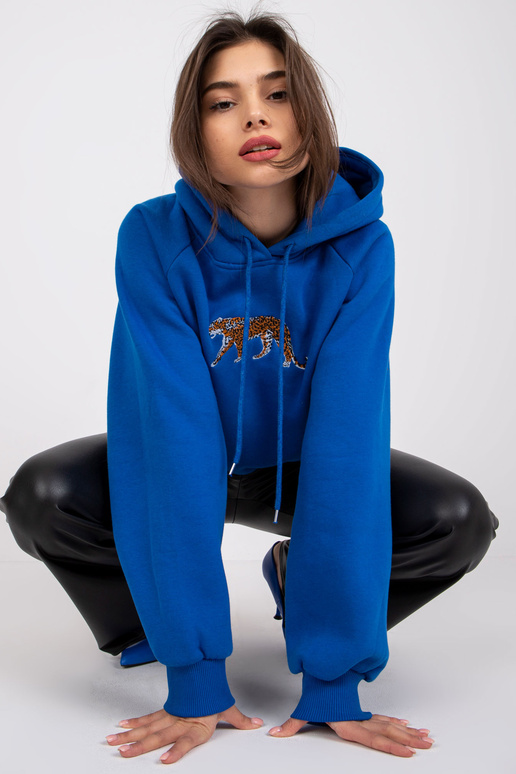 Tumesinine Oversize pusa kapuutsiga...