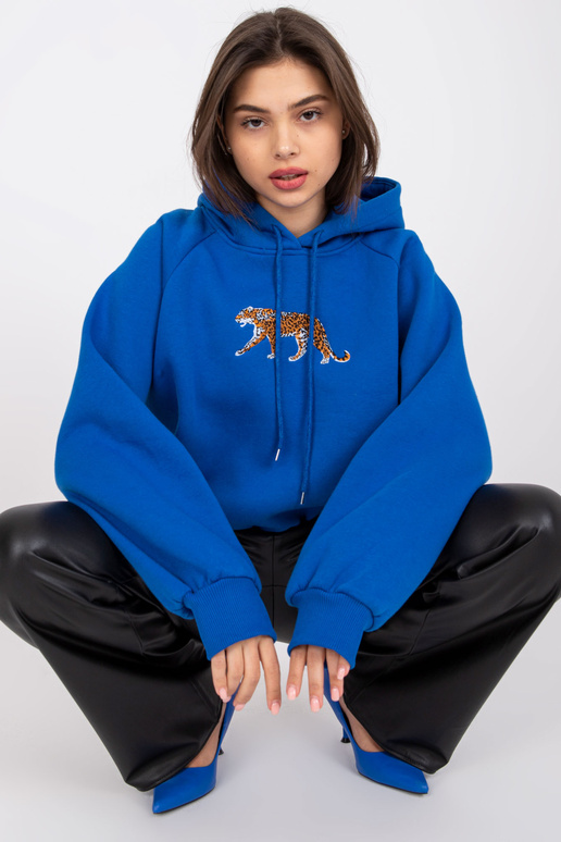 Tumesinine Oversize pusa kapuutsiga...