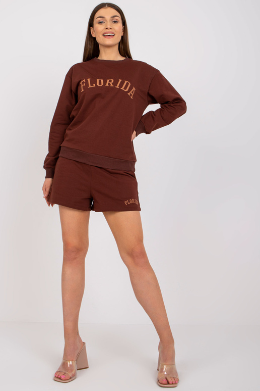 Pruun taskutega dressipluusi komplekt