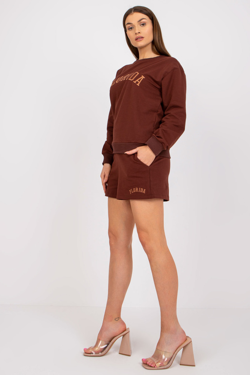 Pruun taskutega dressipluusi komplekt