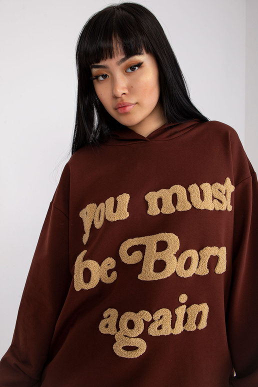 Pruun dressipluus kapuutsiga ja...